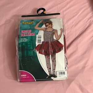 Spirit Undead Ballerina Costume for Kids - Red and White